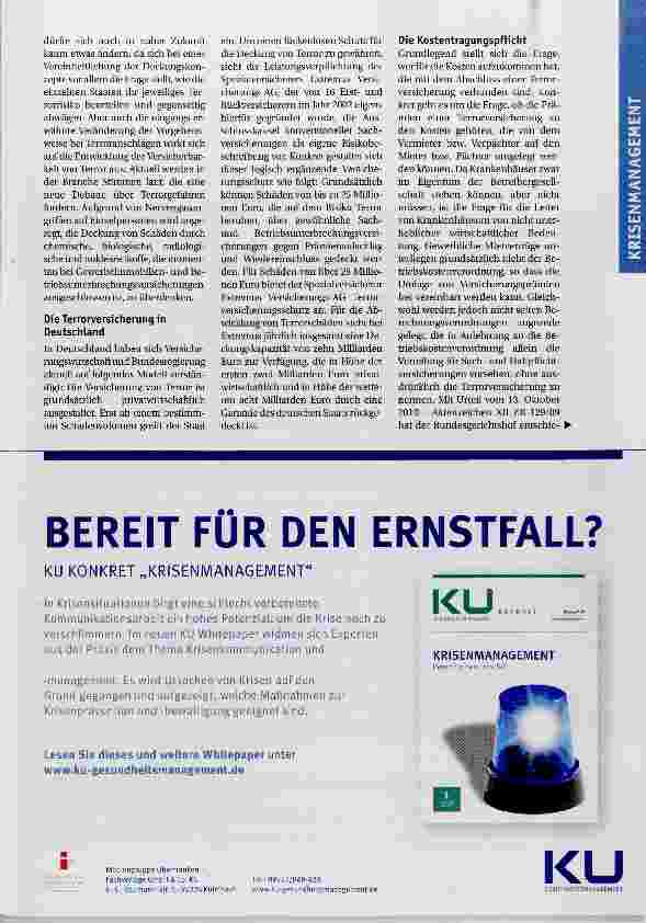 Vorschauseite 2: Ist Terror versicherbar?