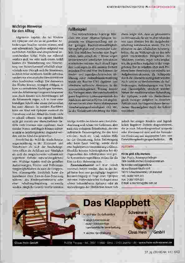 Vorschauseite 3: Entwicklungsdefizite bei Kindern mit Epilepsie