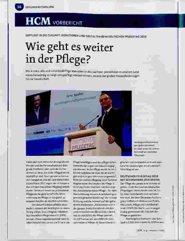Vorschauseite 1: Wie geht es weiter in der Pflege?