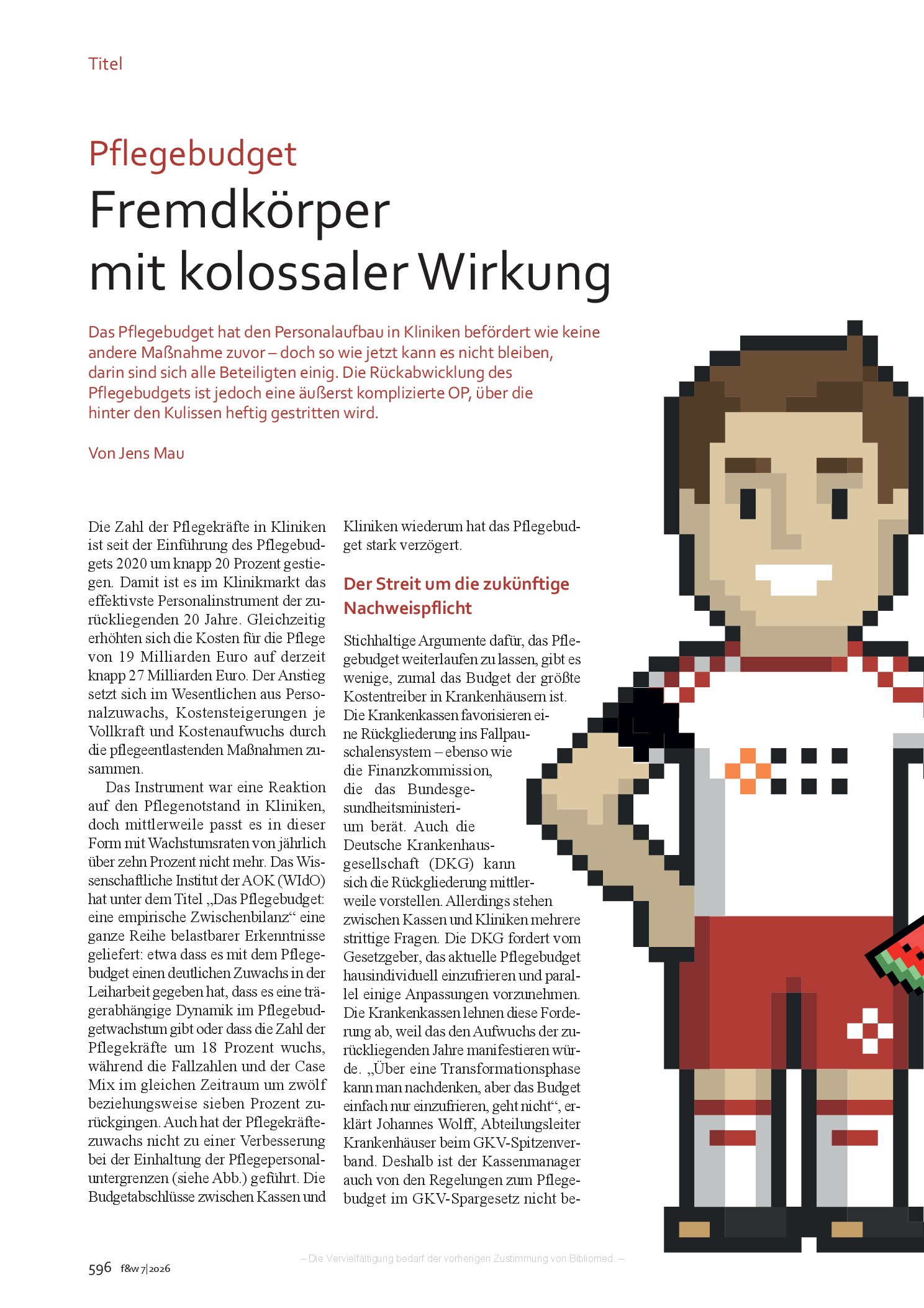 Vorschauseite 1: Pflegebudget: Fremdkörper mit kolossaler Wirkung