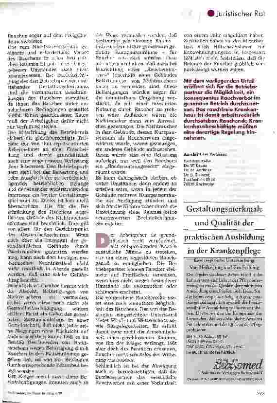 Vorschauseite 4: Rauchverbot am Arbeitsplatz