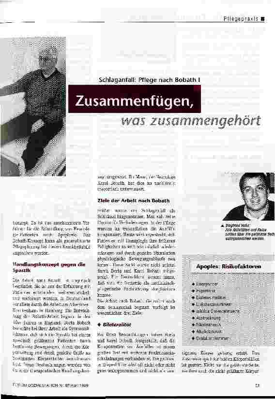 Vorschauseite 2: Schlaganfall: Pflege nach Bobath I Zusammenfügen , was zusammengehört