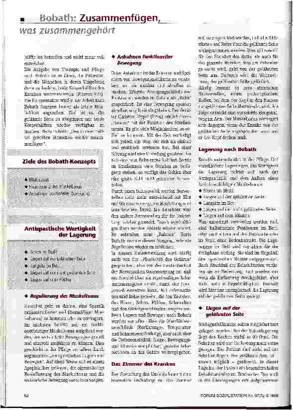 Vorschauseite 3: Schlaganfall: Pflege nach Bobath I Zusammenfügen , was zusammengehört