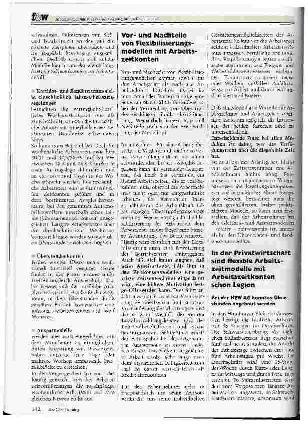 Vorschauseite 2: Zeitsparbuch & Arbeitszeitkonten: Eine Perspektive auch für das Krankenhaus? Auf dem Weg zur ergebnisorientierten Arbeit.