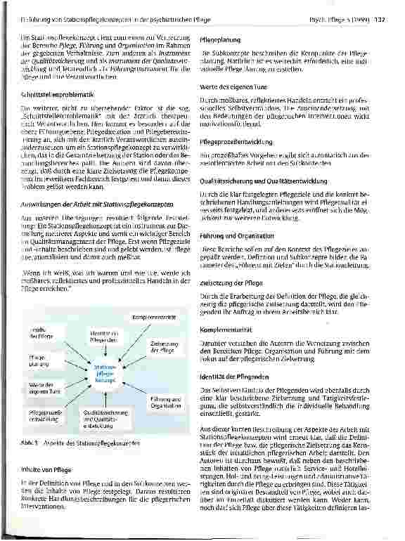 Vorschauseite 6: Einführung von Stationspflegekonzepten in der psychiatrischen Pflege