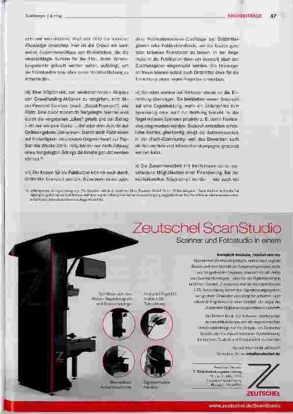 Vorschauseite 6: Open-Access-Geschäftsmodell für PUBLISSO ZB MED Publikationsplattform für die Lebenswissenschaften