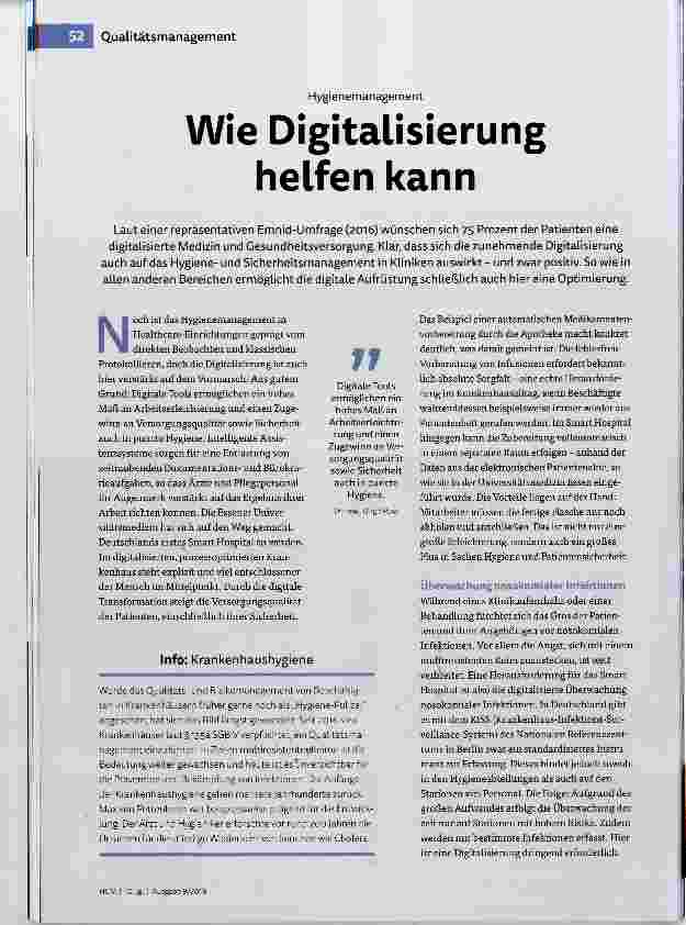 Vorschauseite 1: Wie Digitalisierung helfen kann