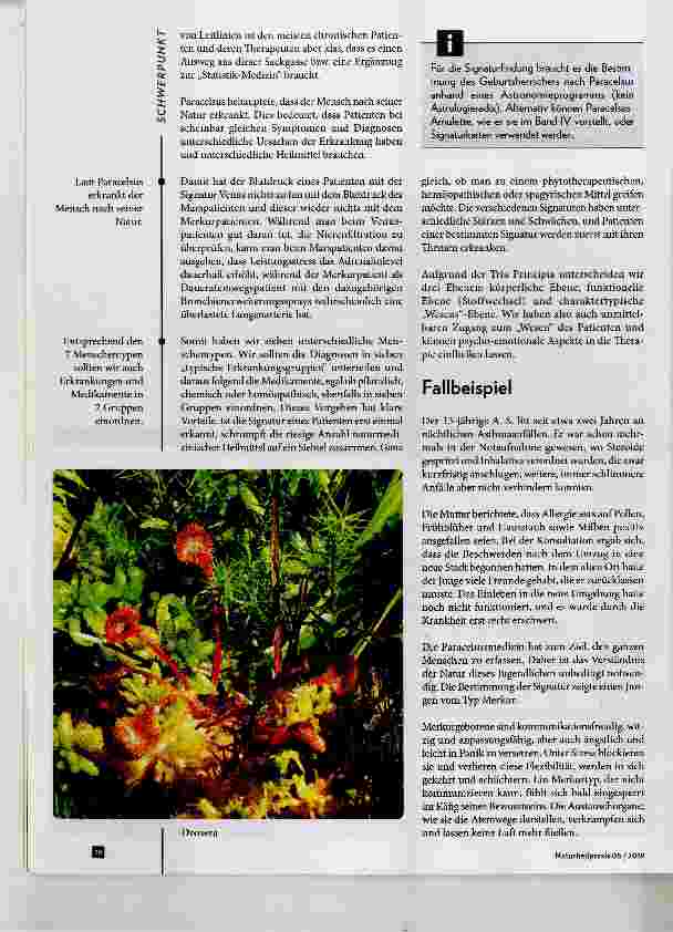 Vorschauseite 3: Paracelsusmedizin hier und heute