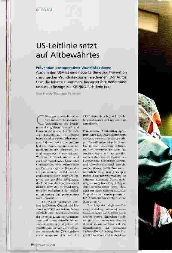 Vorschauseite 1: US-Leitlinie setzt auf Altbewährtes