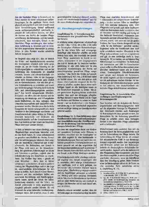 Vorschauseite 2: Interdisziplinäre Untersuchung zu Rechtsschutzdefiziten und Rechtsschutzpotentialen hei Versorgungsmängeln in der häuslichen Pfiege alter Menschen (VERA)
