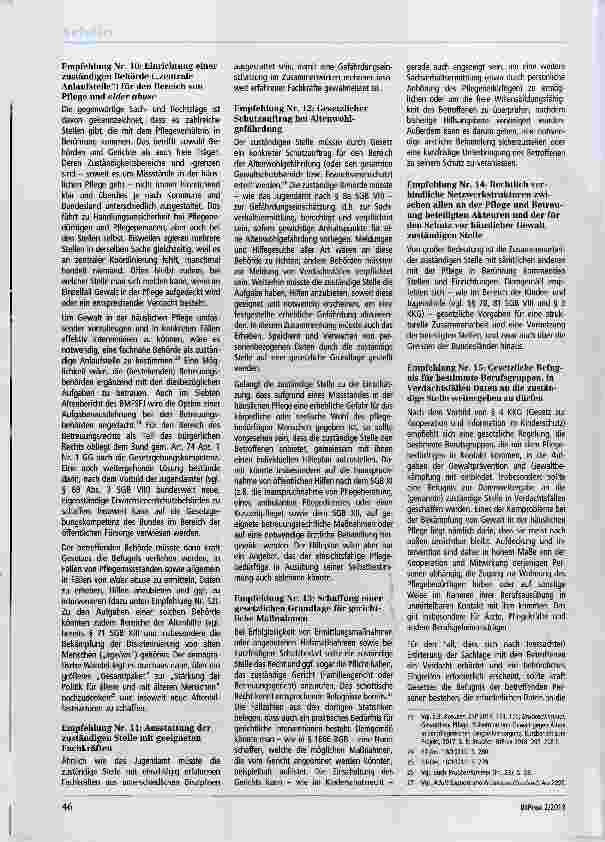 Vorschauseite 4: Interdisziplinäre Untersuchung zu Rechtsschutzdefiziten und Rechtsschutzpotentialen hei Versorgungsmängeln in der häuslichen Pfiege alter Menschen (VERA)