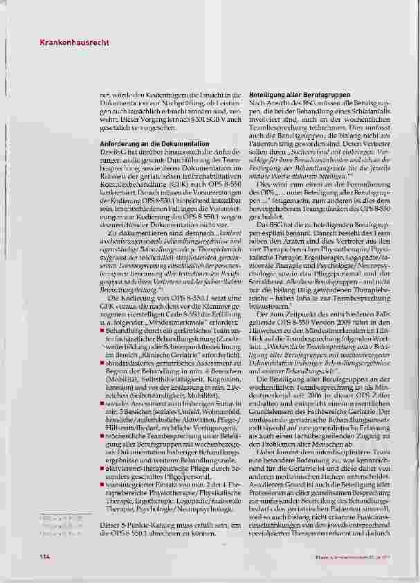 Vorschauseite 2: Kostenübernahme in der Geriatrie