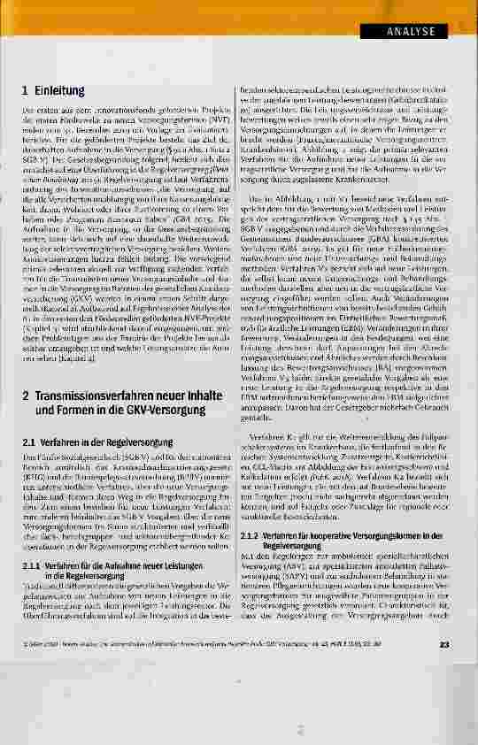Vorschauseite 2: Zur Transmission von Ergebnissen erfolgreicher Innovationsfonds-Projekte in die GKV-Versorgung