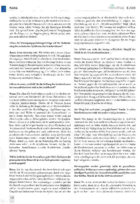 Vorschauseite 2: Erwartungen der Krankenhäuser an die Gesundheitspolitik der kommenden Legislaturperiode