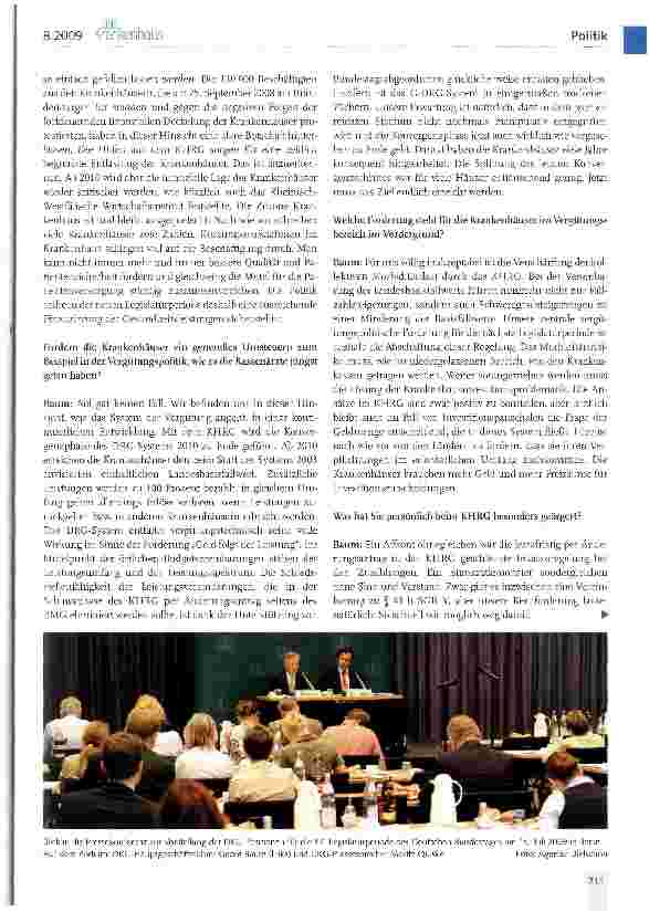 Vorschauseite 3: Erwartungen der Krankenhäuser an die Gesundheitspolitik der kommenden Legislaturperiode