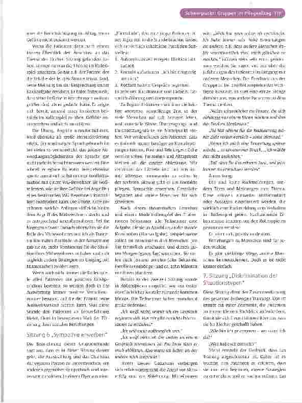 Vorschauseite 6: Soziales Kompetenztraining als pflegegeleitete Gruppe