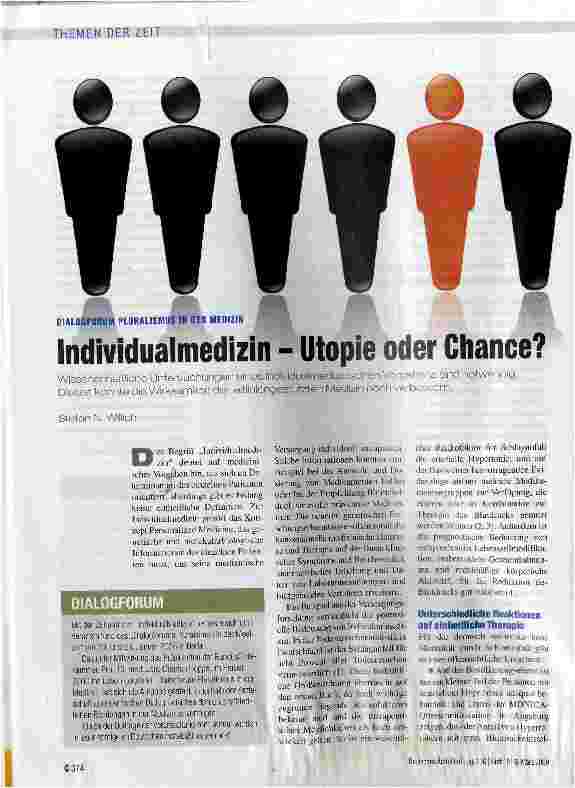 Vorschauseite 1: Individualmedizin - Utopie oder Chance?