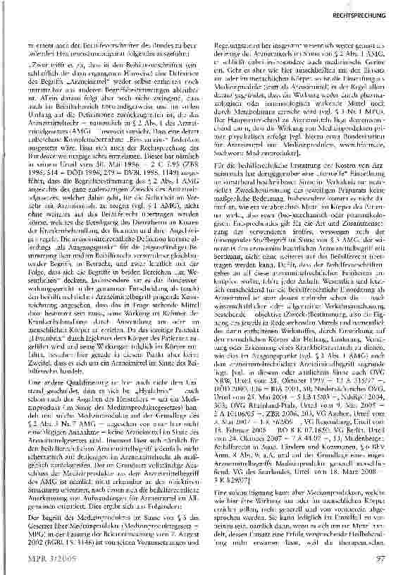 Vorschauseite 3: Beihilfefähigkeit eines Hyaluronsäurepräparates §§ 4 Abs. i, 3 Abs. i, io Abs. i BhV NW, §§ i, 2 Abs. l AAAG, § 3 MPG