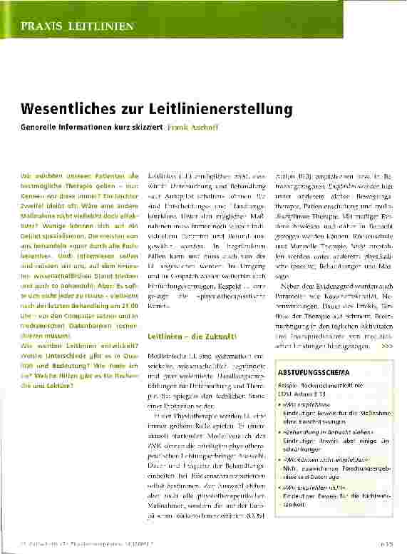 Vorschauseite 1: Wesentliches zur Leitlinienerstellung
