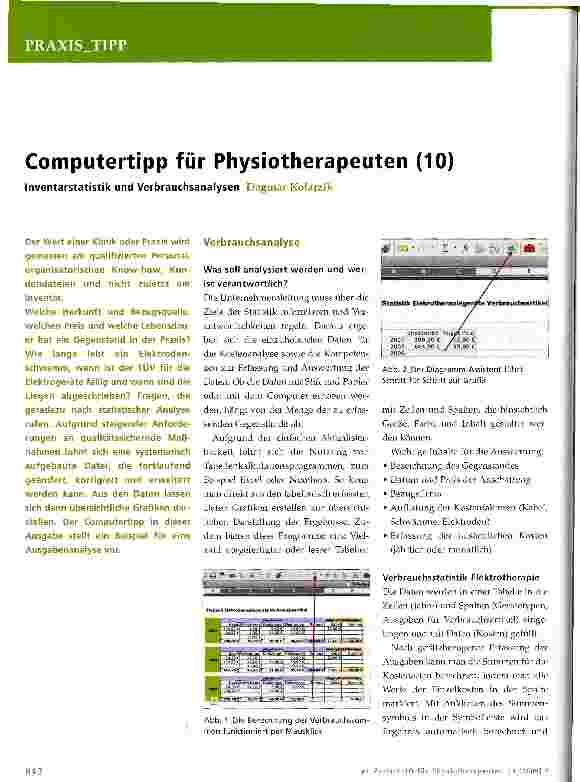 Vorschauseite 1: Computertipp für Physiotherapeuten (10)