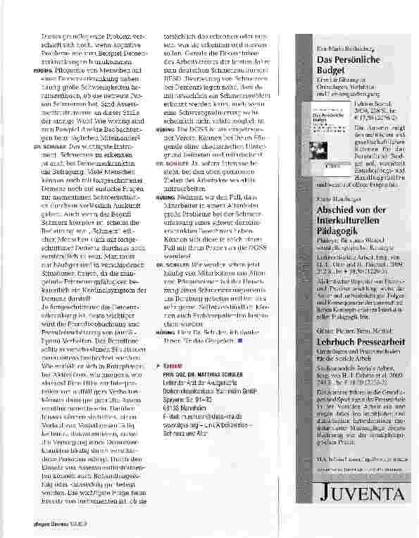 Vorschauseite 2: Eine Gesellschaft im Kampf gegen den Schmerz