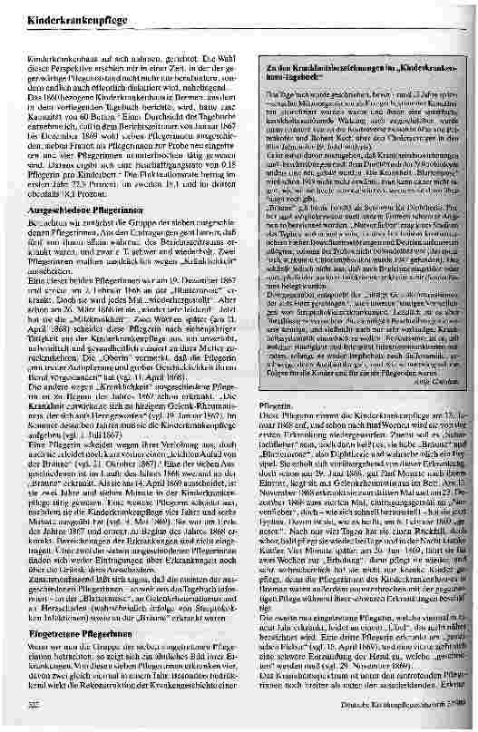 Vorschauseite 2: Pflegenotstand in einem Kinderkrankenhaus vor 120 Jahren Ein Beitrag für den pflegewissenschaftlichen Fachbereich