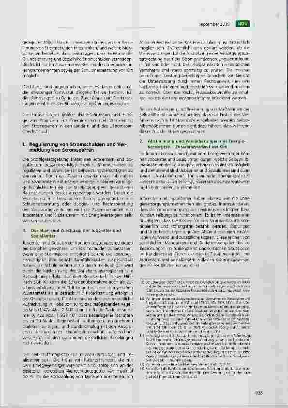 Vorschauseite 3: Empfehlungen des Deutschen Vereins zur Regulierung und Vermeidung von Stromschulden und Strom Unterbrechungen in Haushalten der Grundsicherung und Sozialhilfe