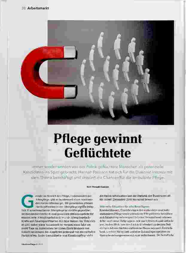 Vorschauseite 1: Pflege gewinnt Geflüchtete