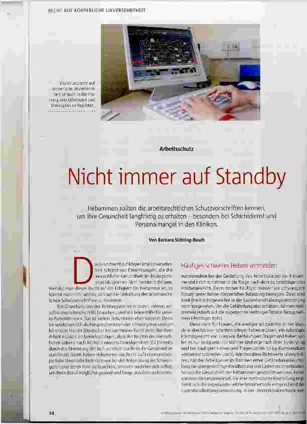 Vorschauseite 1: Nicht immer auf Standby