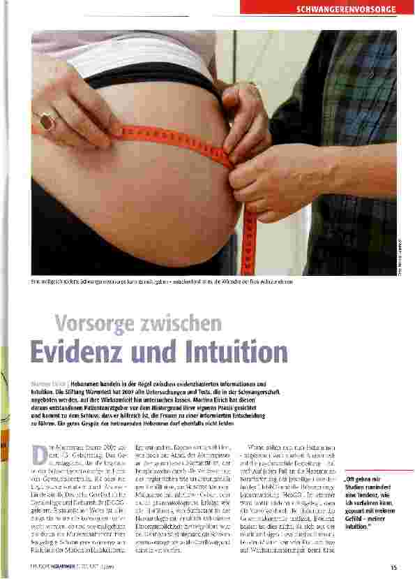 Vorschauseite 1: Vorsorge zwischen Evidenz und Intuition