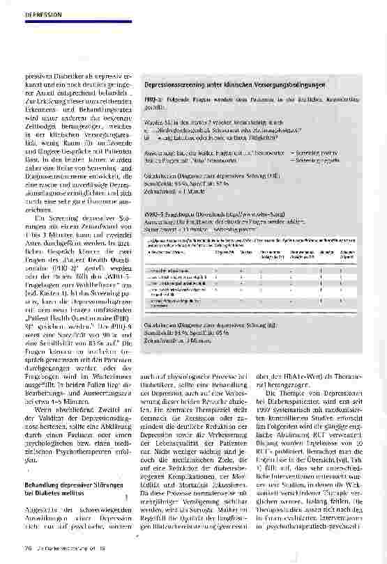 Vorschauseite 2: Behandlung depressiver Störungen bei Diabetes mellitus