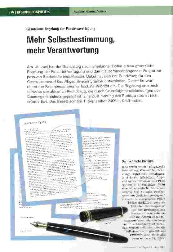 Vorschauseite 1: Mehr Selbstbestimmung, mehr Verantwortung