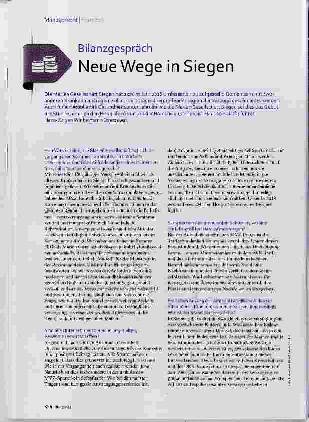 Vorschauseite 1: Neue Wege in Siegen