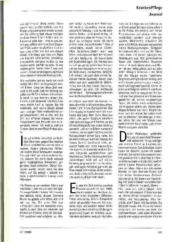 Vorschauseite 2: Wenn die Seele hungrig ist und die Angehörigen ratlos sind Schlankheitstick oder Eßstörung?