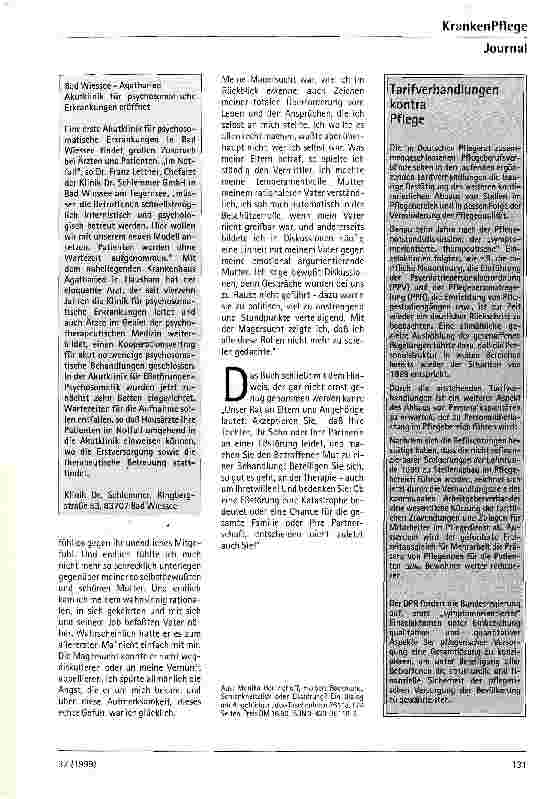 Vorschauseite 4: Wenn die Seele hungrig ist und die Angehörigen ratlos sind Schlankheitstick oder Eßstörung?