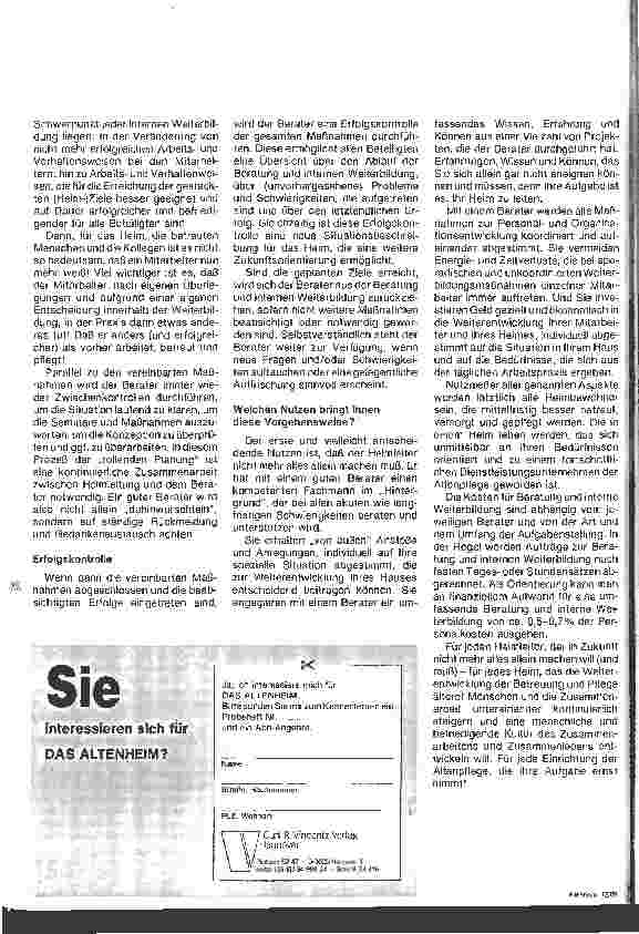 Vorschauseite 5: Beratung und interne Weiterbildung in der Altenpflege