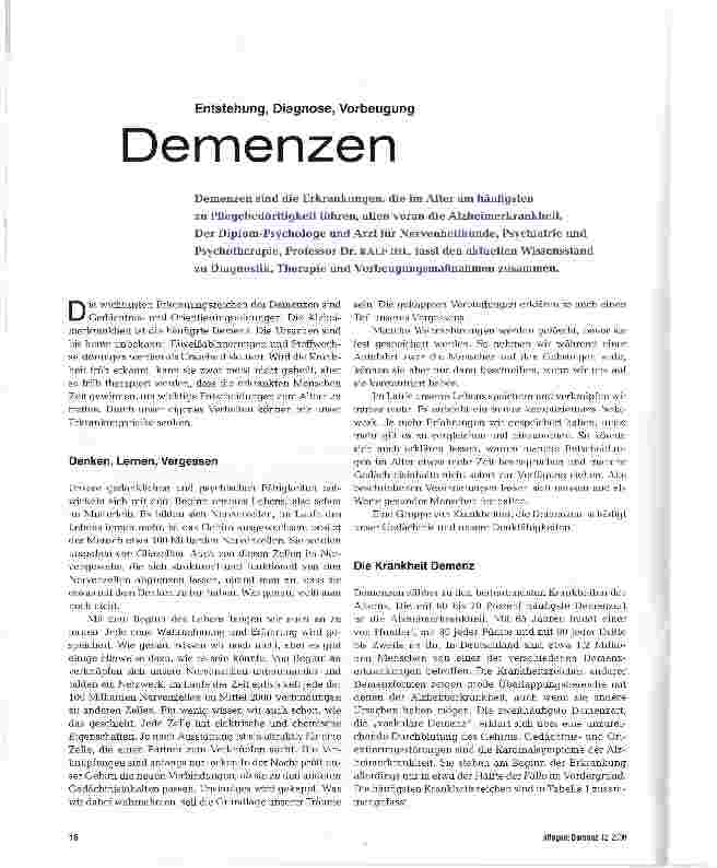 Vorschauseite 1: Demenzen