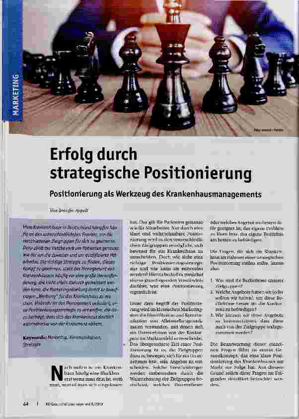 Vorschauseite 1: Erfolg durch strategische Positionierung
