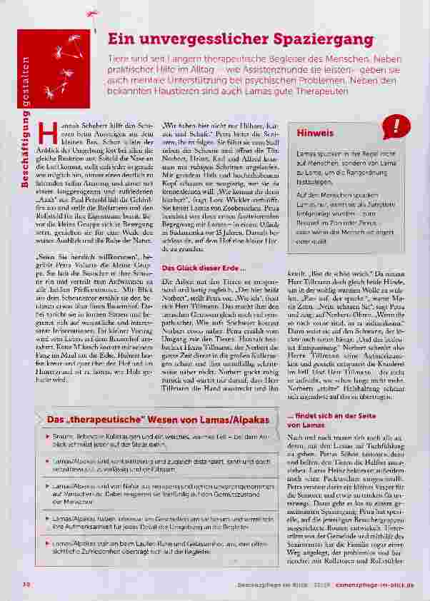 Vorschauseite 1: Ein unvergesslicher Spaziergang
