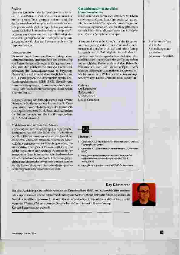 Vorschauseite 4: Schmerz und seine Bedeutung für die Naturheilkunde