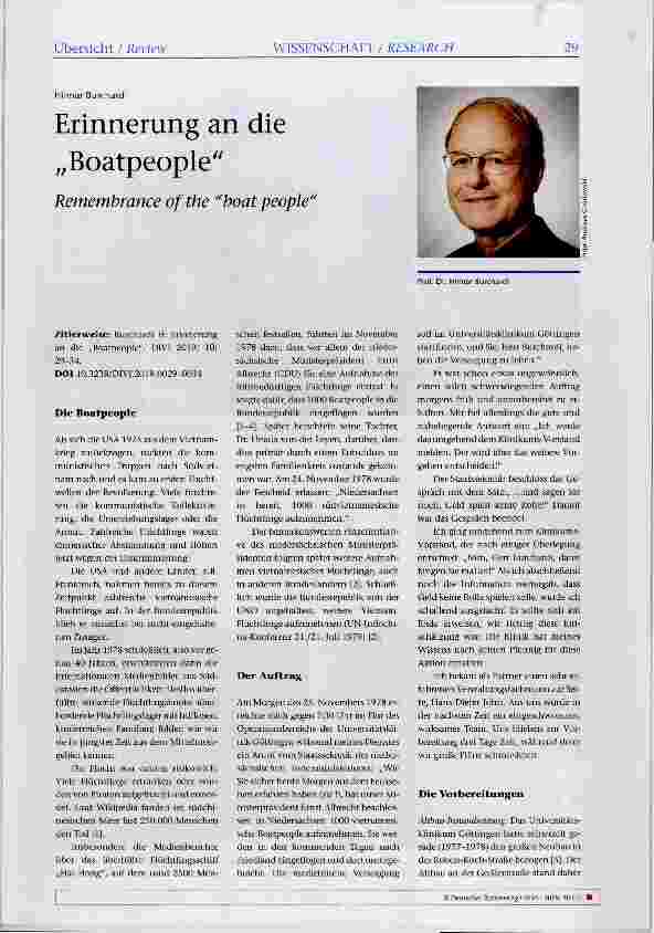 Vorschauseite 1: Erinnerung an die „Boatpeople