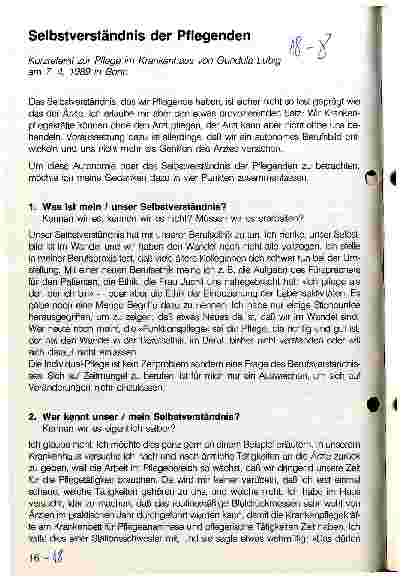 Vorschauseite 1: Selbstverständnis der Pflegenden