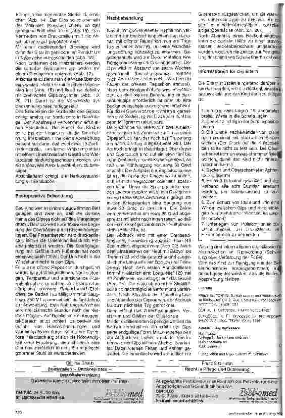 Vorschauseite 4: Angeborene Hüftdysplasie und Hüftluxation 2. Teil: Pflege und Behandlung von Säuglingen mit Schale und Gips