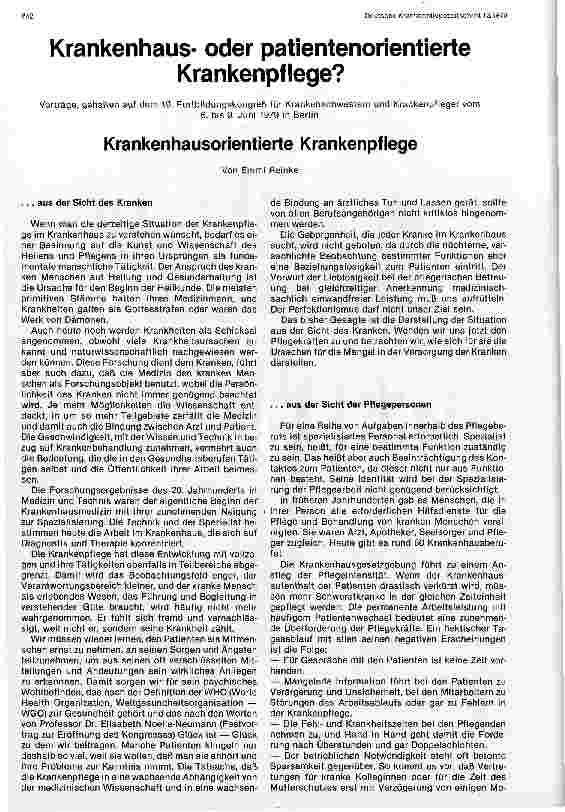 Vorschauseite 1: Krankenhausorganisierte Krankenpflege