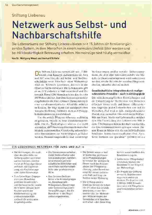Vorschauseite 1: Netzwerk aus Selbstund Nachbarschaftshilfe