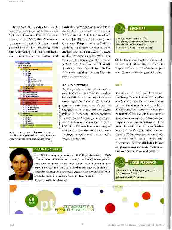 Vorschauseite 2: Computertipp für Physiotherapeuten