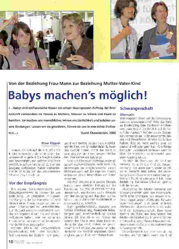 Vorschauseite 1: Babys machen es möglich!