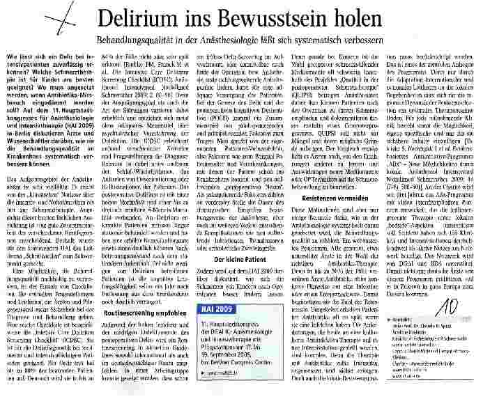 Vorschauseite 1: Delirium ins Bewusstsein holen