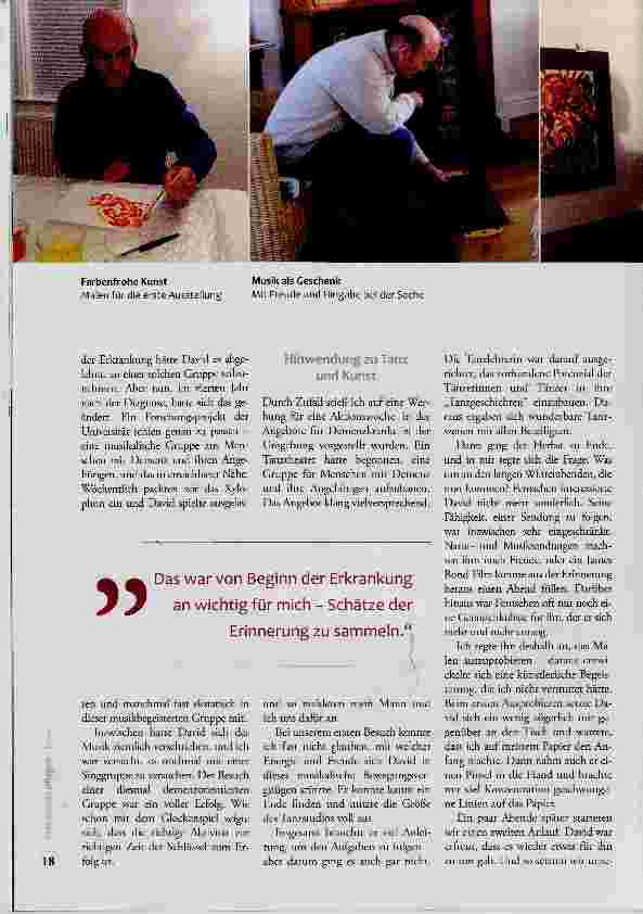 Vorschauseite 3: Demenz: Was Kunst und Musik bewegen können