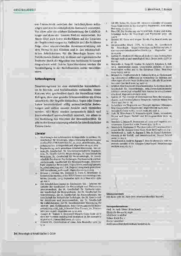 Vorschauseite 5: Klinische Beschreibung akuter Bewusstseinsstörungen als interdisziplinäre Herausforderung